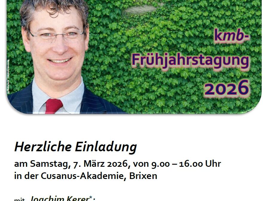 Herzliche Einladung zur kmb-Frühjahrstagung 2026
